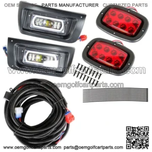 High quality For Club Car DS Golf Cart FULL LED Headlight & Tail Light Kit 1993+