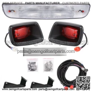 For EZ-GO TXT 1996-2013 Golf Car Light Kit Headlight +LED Tail Light Kit