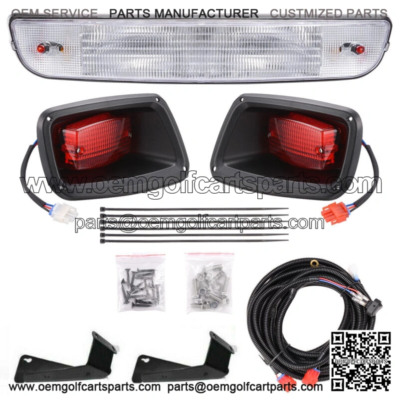 For EZ-GO TXT 1996-2013 Golf Car Light Kit Headlight +LED Tail Light Kit