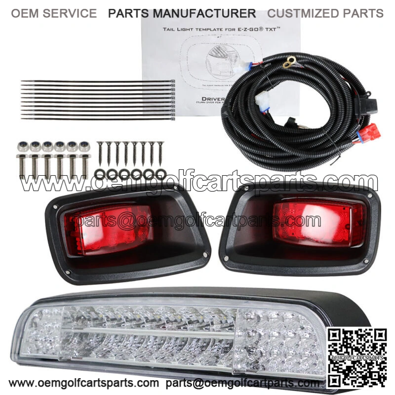 Golf Cart LED Light Bar Kit + LED Taillights For EZGO TXT 1996-2013)