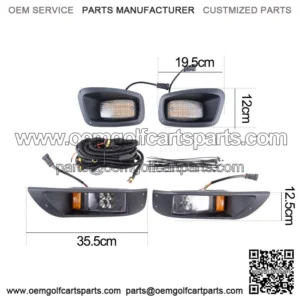 for EZGO TXT Golf Cart Headlight & Tail Light Kit Deluxe Street Package 96-2013