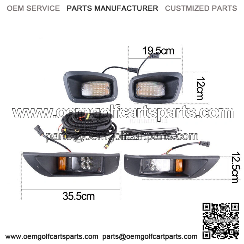 for EZGO TXT Golf Cart Headlight & Tail Light Kit Deluxe Street Package 96-2013