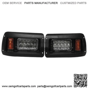 Golf Cart Adjustable Headlights with Bezels, LED, Club Car DS