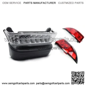 For Club Car Precedent Golf Cart FULL LED Headlight w/ Tail Light Kit 2004-2008
