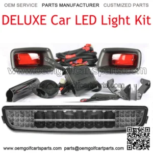New For EZ-GO TXT Golf Car Light DELUXE Kit LED Headlight+LED Tail Light Kit