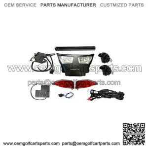 Club Car Precedent Deluxe LED Bumper Light Bar and Tail Street Legal Light Kit 2