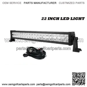 22"inch Bumper Led Work Light Bar+ Wiring Kit For Club Car EZGO Yamaha Golf Cart