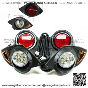 Full LED light Kit Headlight & Tail Light for Yamaha G29 Drive Golf Cart 2007-Up