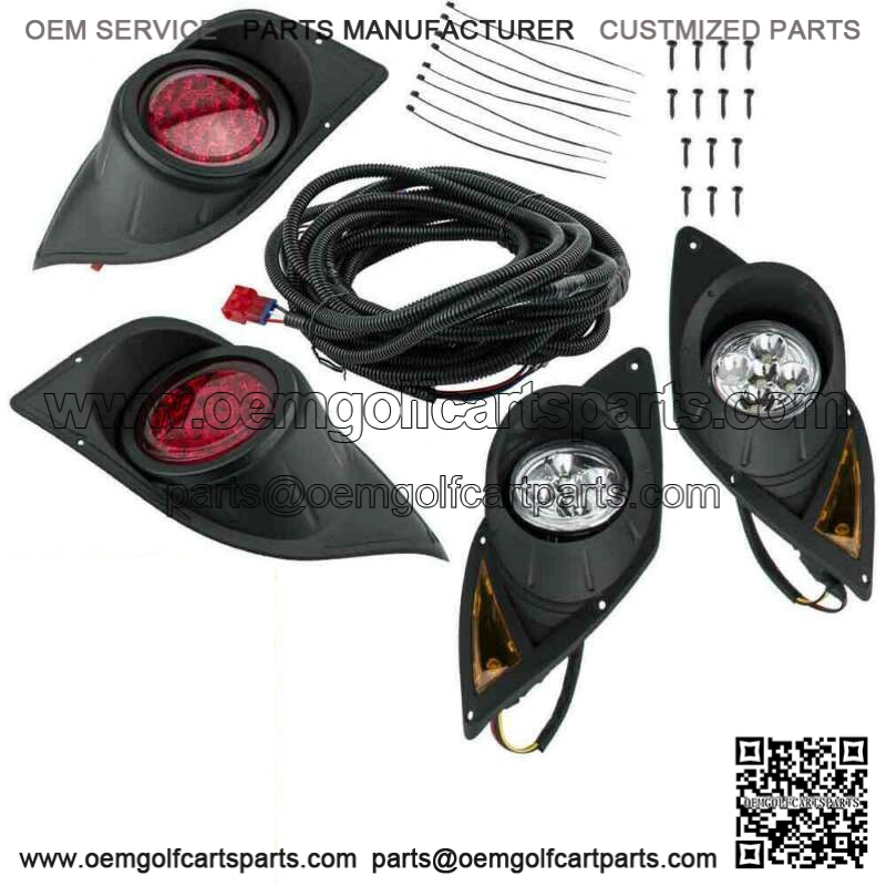 Golf Cart LED Headlight Fit For Yamaha G29 Drive 2007+Up w/Turn Signal Light Kit