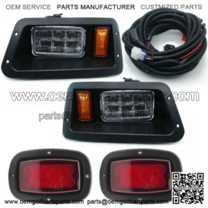 For Yamaha G14 G16 G19 G22 95-07 Golf Cart Full LED Headlight and Tail Light Kit