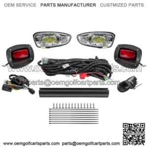 Super Deluxe Full LED Light Kit with LED Tail Lights for EZGO RXV