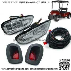 LED Headlight Kit w/Tail Light Switch 2008-2015 G&E Golf Cart For EZGO Ez-Go RXV