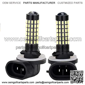 881 Golf Cart LED Head Light Bulb for EZGO, Club Car DS & Precedent, Headlight or Fog Light Replacement Bulb, Pack of 2