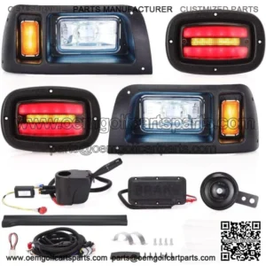 12V-48V Street Legal Golf Cart LED Light for Club Car DS W/ High Low Beam, Brake