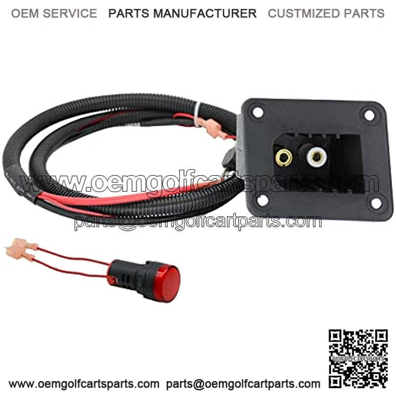 Golf cart Charger Receptacle??36V Powerwise Charger Receptacle Fit??for EZGO Golf Cart Medalist & TXT DCS/PDS Item??with Harness. OEM#73345G01/73051-G29+73063-G01