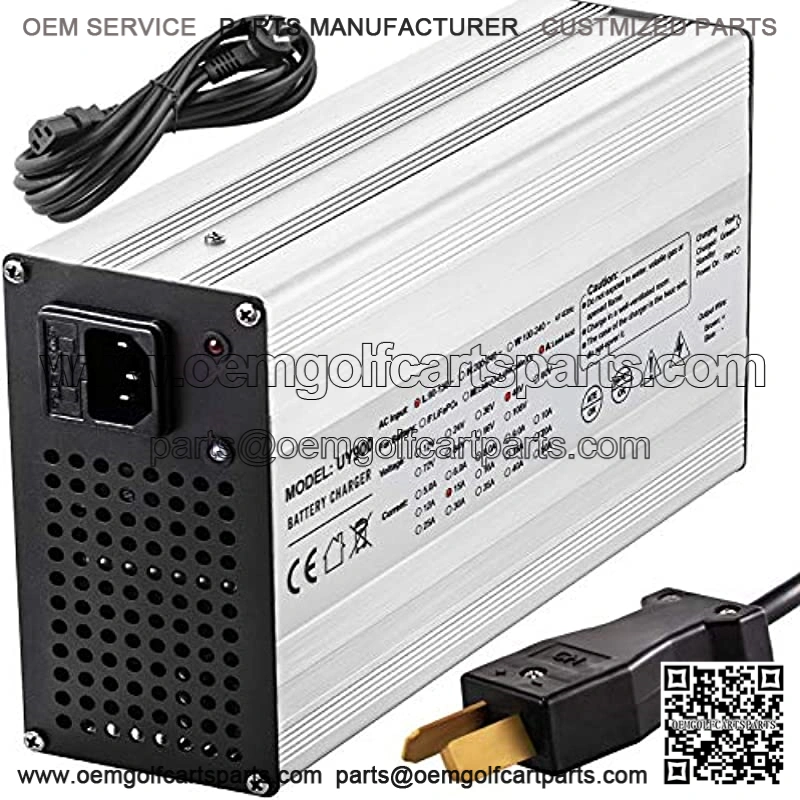 Golf Cart Battery Charger 36V Club Car Charger 18A Golf Cart Electric Charger Splayed Plug/LED Club Car Battery Charger Aluminum Shell Power Wise Golf Cart Battery Charger for Ez Go Yamaha
