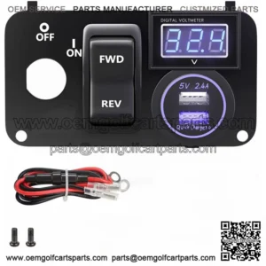 Golf Cart Key Switch Console Plate Fit EZGO TXT & PDS 2003-up Electric
