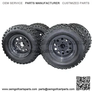(Set of 4) 23x10.50-12 4 Ply Golf/ATVUTV/RTV Tires & Charcoal Grey Wheels ATW-013
