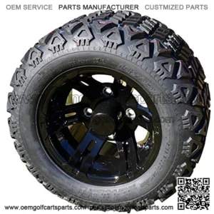 10" Black Golf Cart Wheels with 18" All Terrain Tires - Set of 4 - NO Lift KIT Required