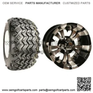 Golf Cart Tire & Wheel Combo, 22X11-12" SET OF 4 (22" Tall)
