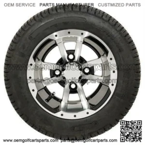 GTW Storm Trooper Golf Cart Tire & Wheel Combo, 205/50-10" Set of 4 (18" Tall)