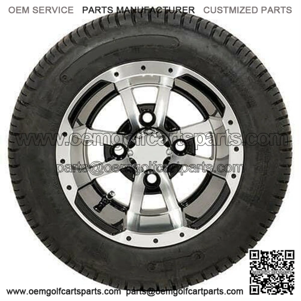 GTW Storm Trooper Golf Cart Tire & Wheel Combo, 205/50-10" Set of 4 (18" Tall)