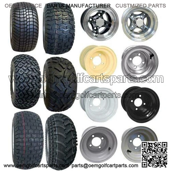 8" Red Hawk Golf Cart Tire/Wheel Combo Builder (Premounted)