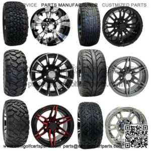 12" Red Hawk Golf Cart Tire/Wheel Combo Builder (Premounted)