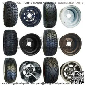 10" Red Hawk Golf Cart Tire/Wheel Combo Builder (Premounted)