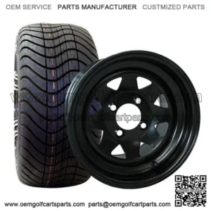 215/35-12" Golf Cart Tire/Wheel Combo (18" Tall Pre-Mounted)