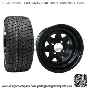 205/35-12" Golf Cart Tire & Wheel Combo (18" Tall Premounted)
