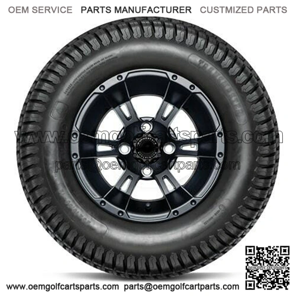DoubleTake 23x10.5-12" Golf Cart Hybrid Tire & Wheel Combo (23" Tall Premounted)