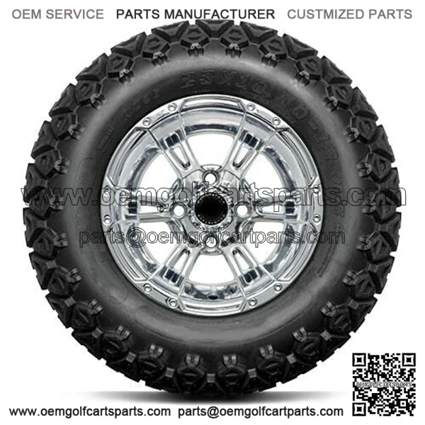 DoubleTake 23x10.5-12" Golf Cart Trail Tire & Wheel Combo (23" Tall Premounted)