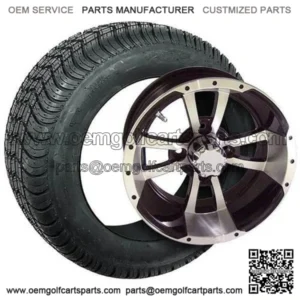205x50-10" Low Profile Golf Cart Tire Combo Storm Trooper Wheels, Set of 4 (18" Tall Premounted)