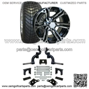 Club Car DS Golf Cart Street Tire/Wheel & 3" Spindle Lift Kit Bundle