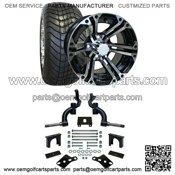 Club Car DS Golf Cart Street Tire/Wheel & 3" Spindle Lift Kit Bundle