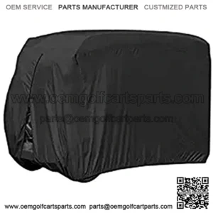 Golf Cart Cover - Custom Cart Cover with Durable 210D Material+ Extra PVC Coating, Golf Cart Storage Cover Fits Most 4 Passengers Cart of Yamaha Drive, EZ Go and Club Car (Size: 112x48x66 In)