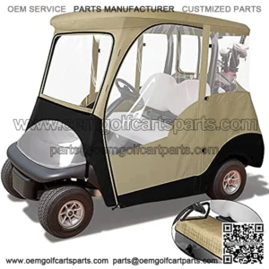 KAKIT 800D 2-Person?Golf Cart Enclosure?with Roll-up Windshield, Universal Golf Cart Rain Cover?Fits Club Car Precedent 2000-2019, Seat Cover and Storage Bag Included