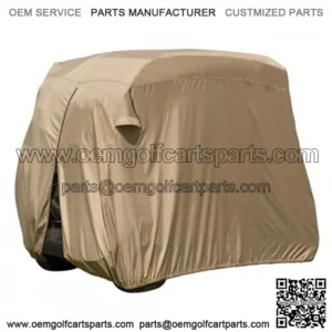Heavy Duty Golf Cart Storage Cover - Standard Top (Tan)