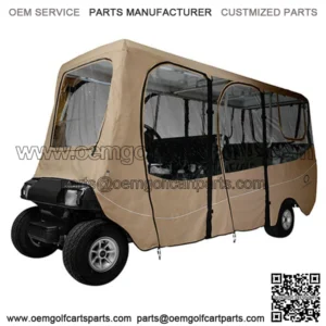 Deluxe Driveable 6-passenger Golf Cart Enclosure - (up to 124" tops)