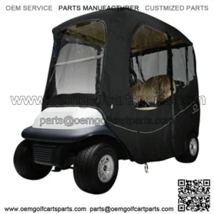 Classic Accessories Deluxe Black 2-Passenger Golf Cart Enclosure (Universal Fit, Standard Tops up to 68")