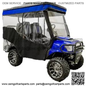 EZGO RXV Red Dot 3-Sided Black Vinyl Enclosure & Valance for Triple Track 84" Top (Fits 2008-Up)