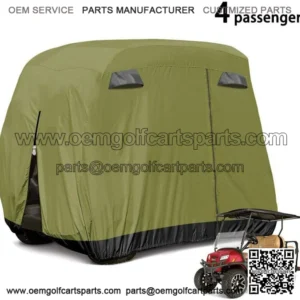 4 Passenger Golf Cart Cover Fit EZGO Club Car Yamaha 400D Cover Army Green
