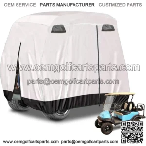 Universal 4 Passenger Golf Cart Cover for EZGO Club Car Yamaha -Silver Enclosure