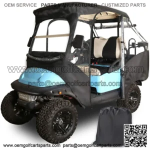 4 Passenger 600D Golf Cart Enclosure Fit Club Car Precedent Windproof Waterproof