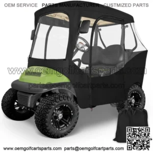 2 Passenger Golf Cart Enclosures for Club Car DS Precedent, 600D Driving Cover