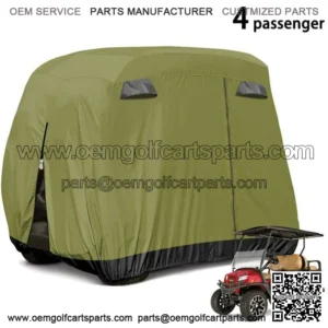 4 Passenger Golf Cart Cover Fit Yamaha EZGO Club Car 400D Cover Army Green