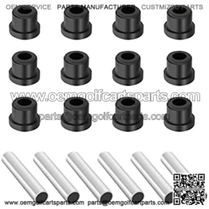 Golf Cart Bushing and Sleeve Kits, Rear Leaf Spring Bushing & Sleeves Kits for EZGO TXT 1994-UP and Club Car DS Models Gas & Electric 1981 + UP, 6 Sleeves and 12 bushings. 1012303 1015583