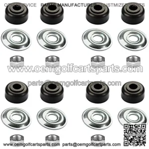 Golf Cart Shock Bushing Kit Fits EZGO 1989-Up TXT Marathon Golf Cart and Club Car 1982-Up DS and Precedent Two or Four Front/Rear Stud, Replaces OEM# 1011415