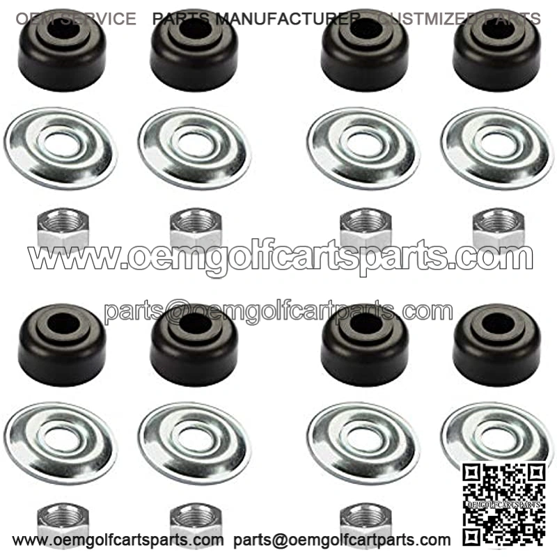 Golf Cart Shock Bushing Kit Fits EZGO 1989-Up TXT Marathon Golf Cart and Club Car 1982-Up DS and Precedent Two or Four Front/Rear Stud, Replaces OEM# 1011415
